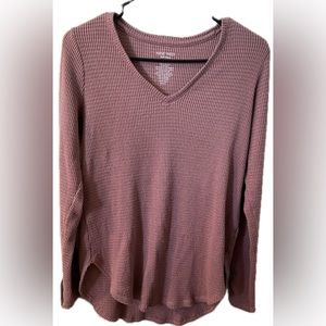Mauve Waffle Knit Shirt